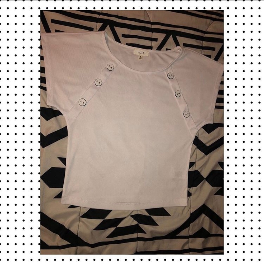 White top with buttons